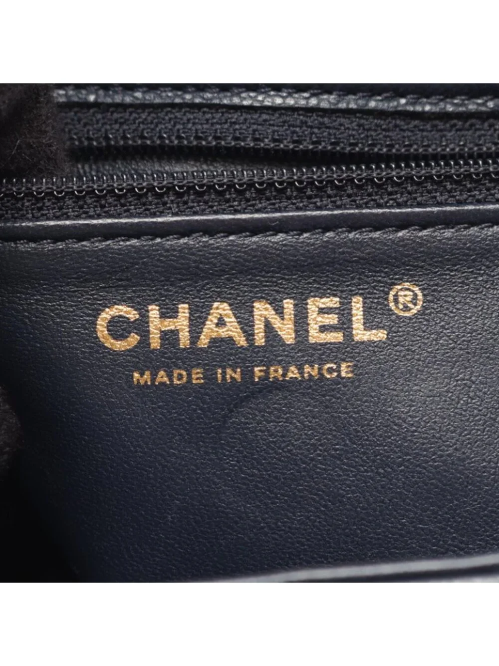 Chanel Shoulder Bag Quilted Navy Caviar Leather Small Chain